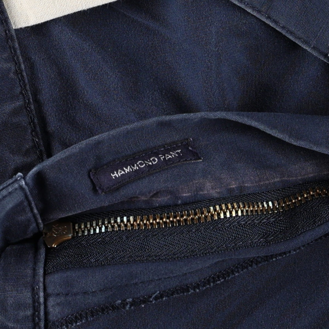 Ralph Lauren POLO by Ralph Lauren HAMMOND PANT, two-pleat chino pants, men's w35 equivalent cotton navy blue type Vintage Second Hand