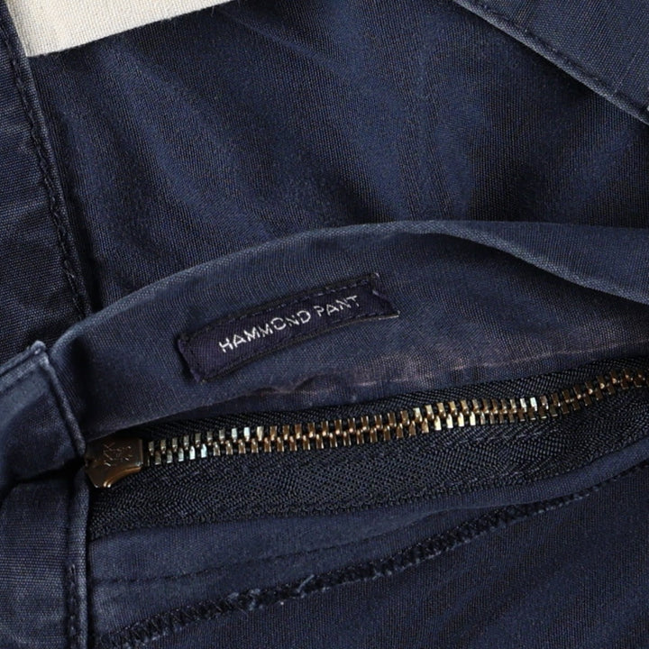 Ralph Lauren POLO by Ralph Lauren HAMMOND PANT, two-pleat chino pants, men's w35 equivalent cotton navy blue type Vintage Second Hand