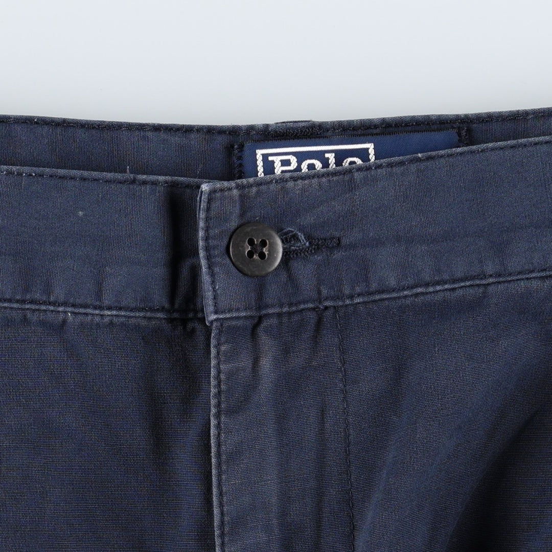 Ralph Lauren POLO by Ralph Lauren HAMMOND PANT, two-pleat chino pants, men's w35 equivalent cotton navy blue type Vintage Second Hand