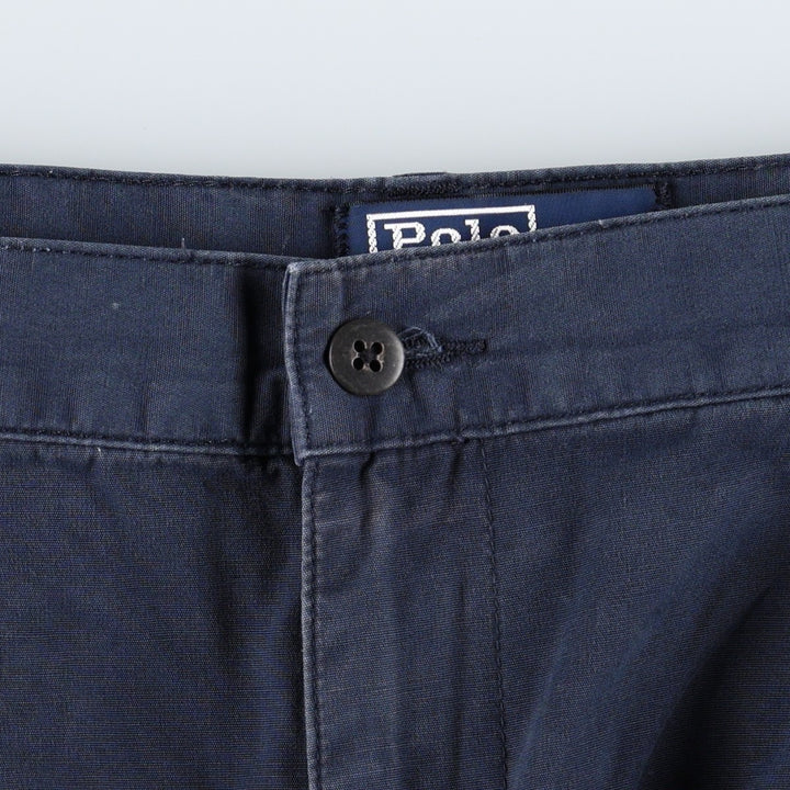 Ralph Lauren POLO by Ralph Lauren HAMMOND PANT, two-pleat chino pants, men's w35 equivalent cotton navy blue type Vintage Second Hand