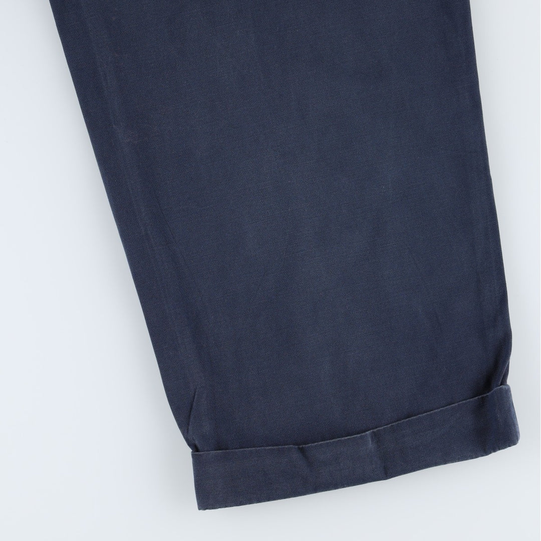 Ralph Lauren POLO by Ralph Lauren HAMMOND PANT, two-pleat chino pants, men's w35 equivalent cotton navy blue type Vintage Second Hand