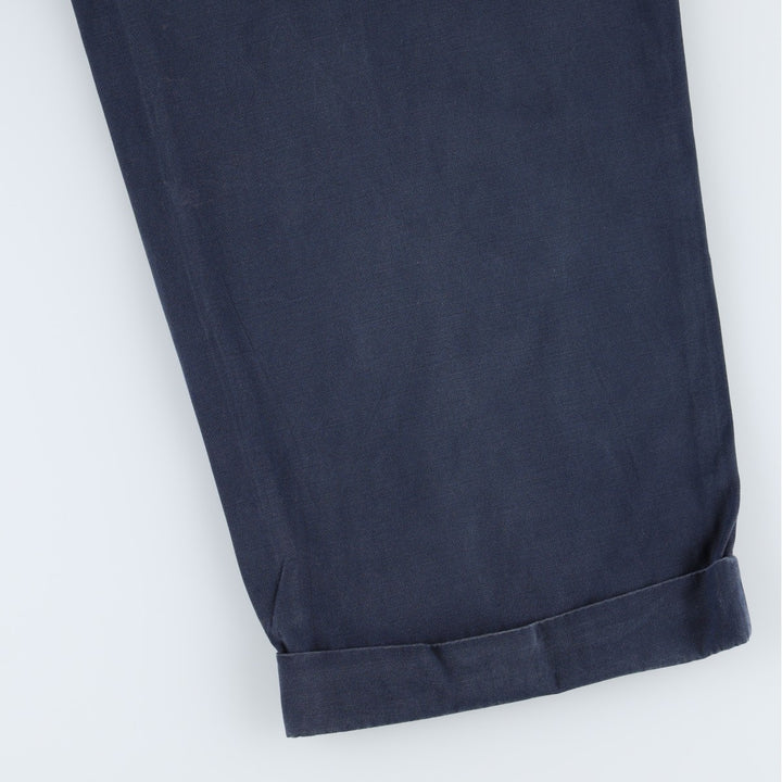Ralph Lauren POLO by Ralph Lauren HAMMOND PANT, two-pleat chino pants, men's w35 equivalent cotton navy blue type Vintage Second Hand