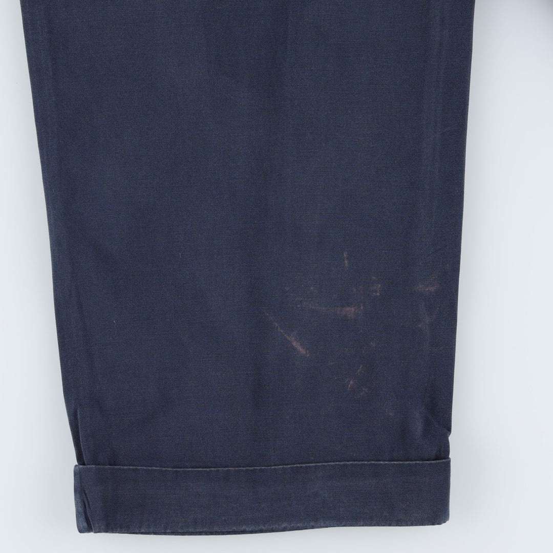 Ralph Lauren POLO by Ralph Lauren HAMMOND PANT, two-pleat chino pants, men's w35 equivalent cotton navy blue type Vintage Second Hand