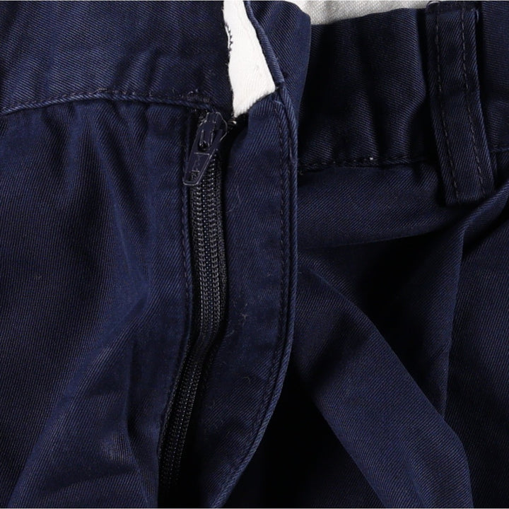 Ralph Lauren POLO by Ralph Lauren Two-pleat Chino Pants for Men, W33 equivalent cotton navy blue type Vintage Second Hand