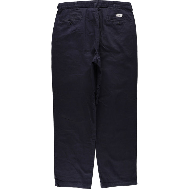 Ralph Lauren POLO RALPH LAUREN ANDREW PANT Two-pleat Chino Pants Men's W37 equivalent cotton navy blue type Vintage Second Hand