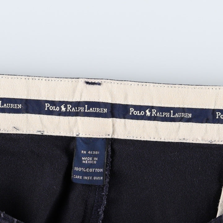 Ralph Lauren POLO RALPH LAUREN ANDREW PANT Two-pleat Chino Pants Men's W37 equivalent cotton navy blue type Vintage Second Hand