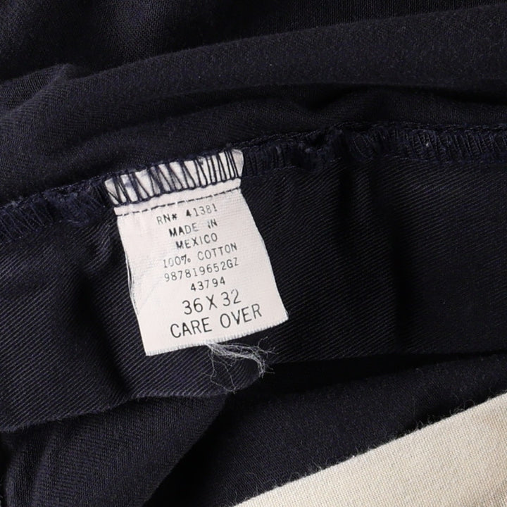 Ralph Lauren POLO RALPH LAUREN ANDREW PANT Two-pleat Chino Pants Men's W37 equivalent cotton navy blue type Vintage Second Hand
