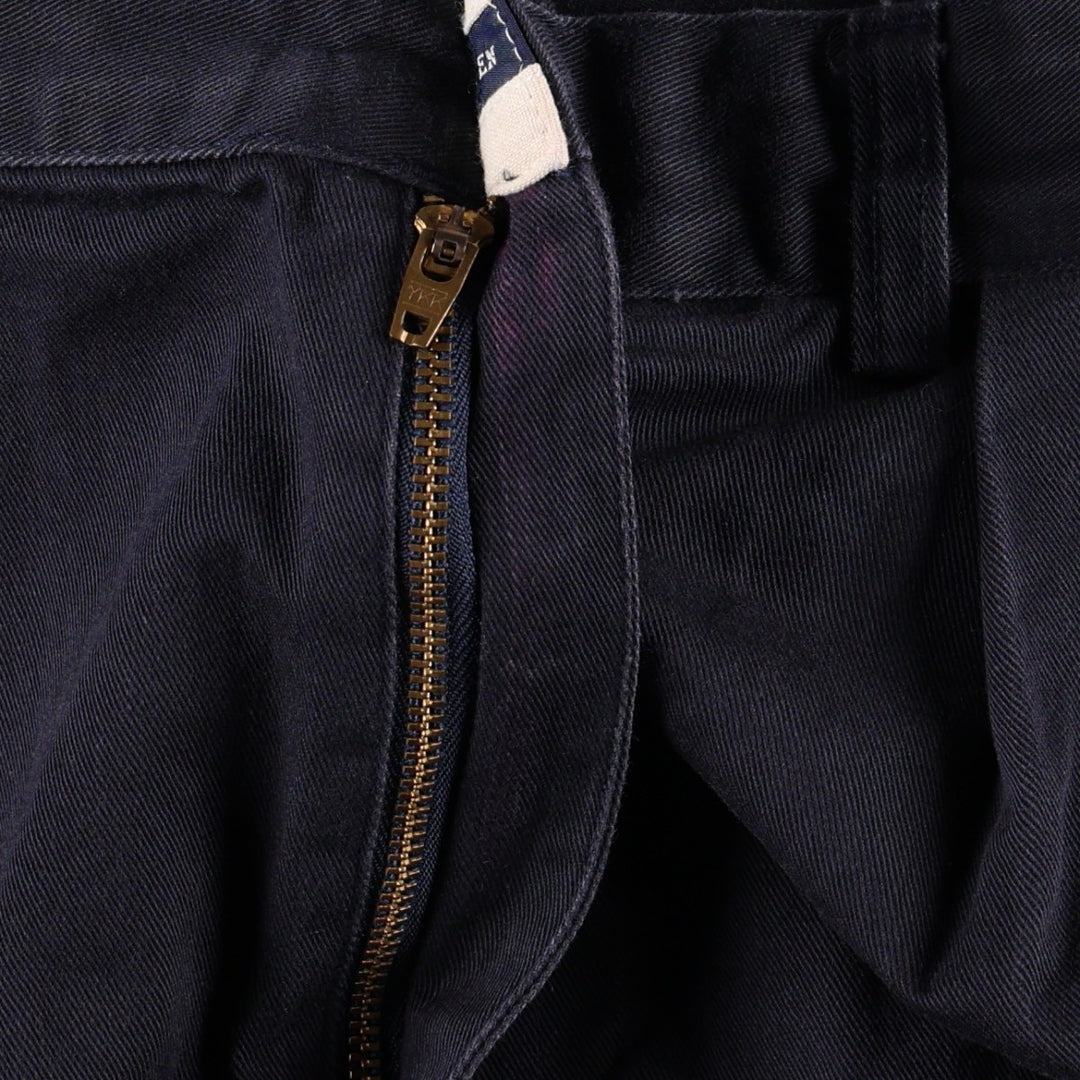 Ralph Lauren POLO RALPH LAUREN ANDREW PANT Two-pleat Chino Pants Men's W37 equivalent cotton navy blue type Vintage Second Hand