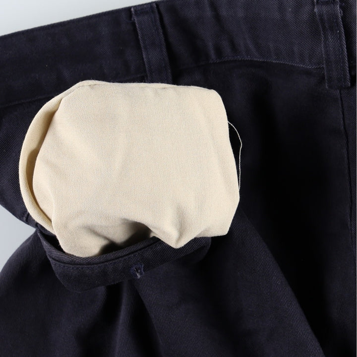 Ralph Lauren POLO RALPH LAUREN ANDREW PANT Two-pleat Chino Pants Men's W37 equivalent cotton navy blue type Vintage Second Hand