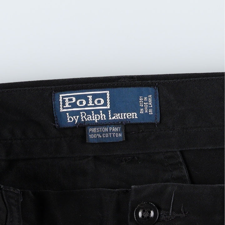 Ralph Lauren POLO by Ralph Lauren PRESTON PANT Chino pants for men, equivalent to w35 cotton black type Vintage Second Hand