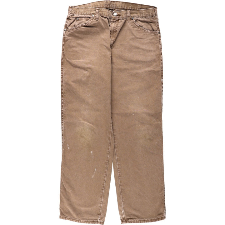 Dickies Duck Work Pants Men's W35 cotton brown type Vintage Second Hand