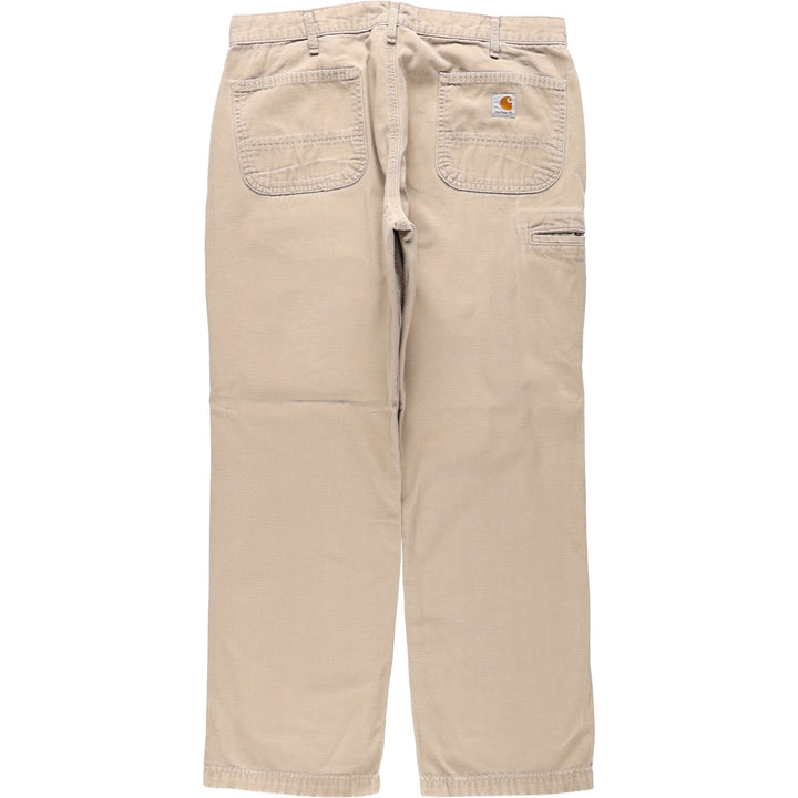 Carhartt Dungaree Fit Duck Work Pants, Men's, Size 35 cotton beige type brown Vintage Second Hand