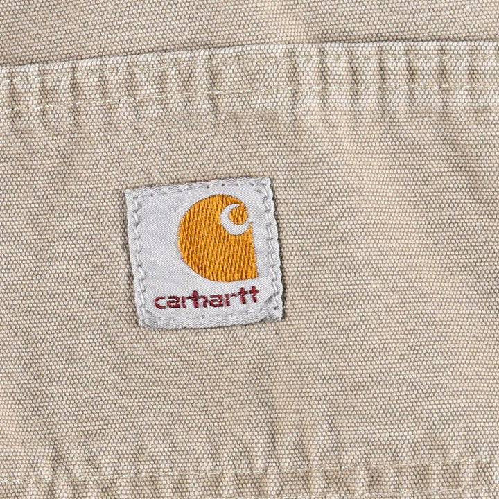 Carhartt Dungaree Fit Duck Work Pants, Men's, Size 35 cotton beige type brown Vintage Second Hand