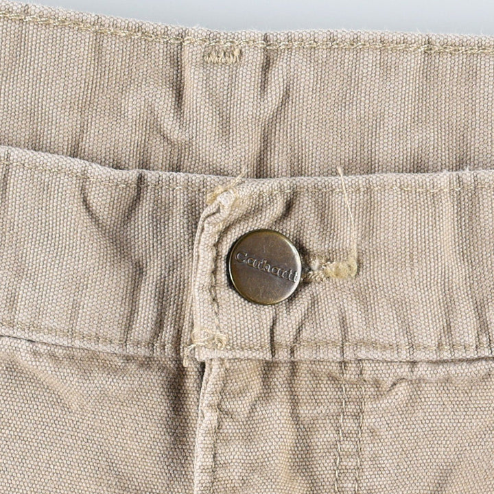 Carhartt Dungaree Fit Duck Work Pants, Men's, Size 35 cotton beige type brown Vintage Second Hand