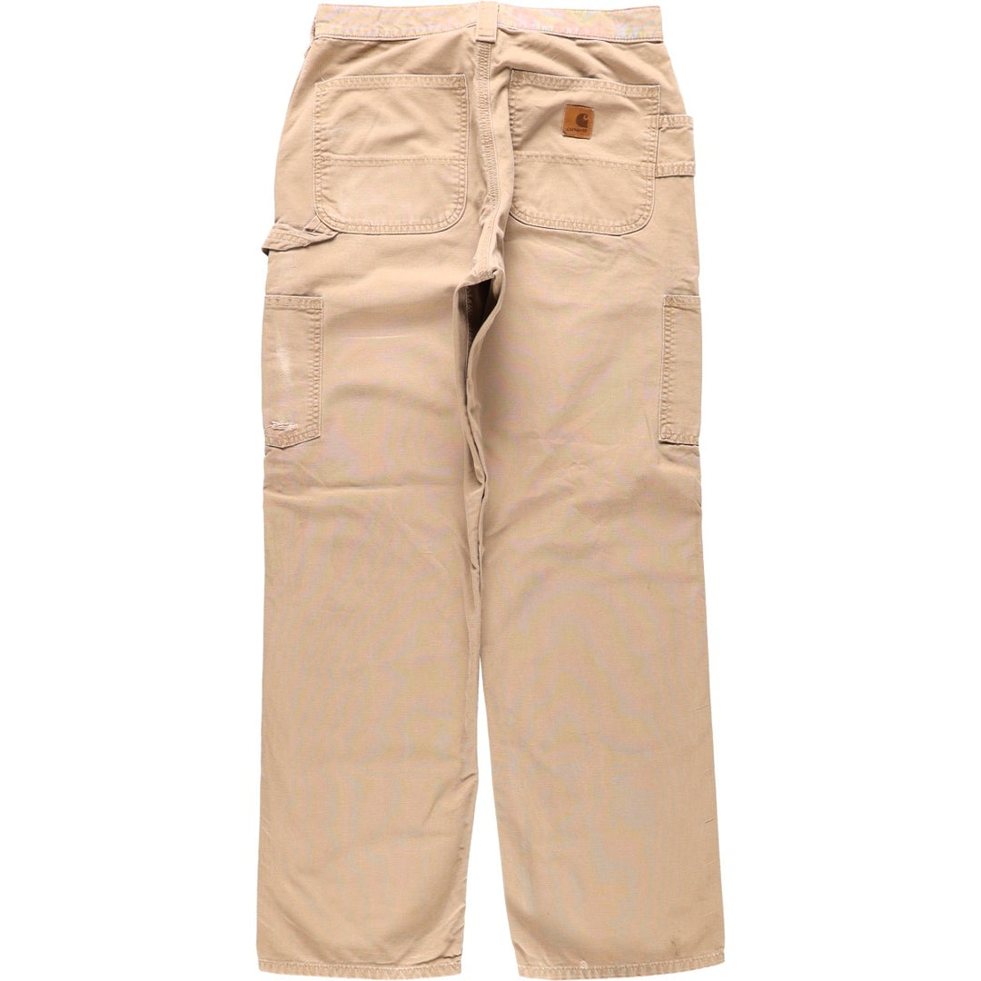 Carhartt Original Dungaree Fit Duck Painter Pants, Men's, W30 equivalent cotton Khaki type beige Vintage Second Hand