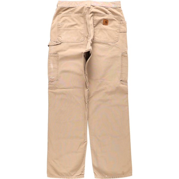 Carhartt Original Dungaree Fit Duck Painter Pants, Men's, W30 equivalent cotton Khaki type beige Vintage Second Hand