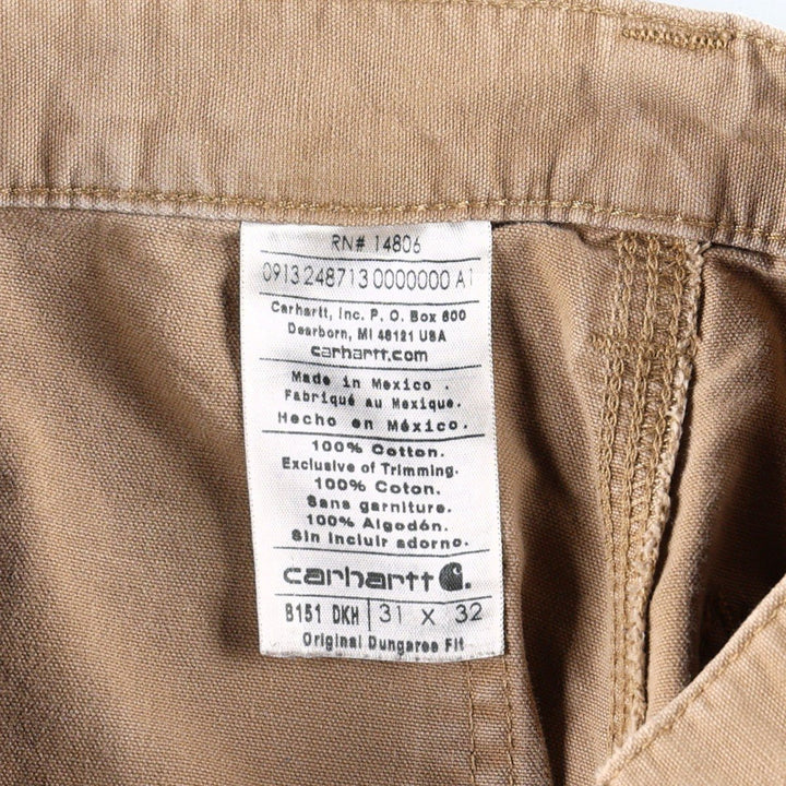 Carhartt Original Dungaree Fit Duck Painter Pants, Men's, W30 equivalent cotton Khaki type beige Vintage Second Hand