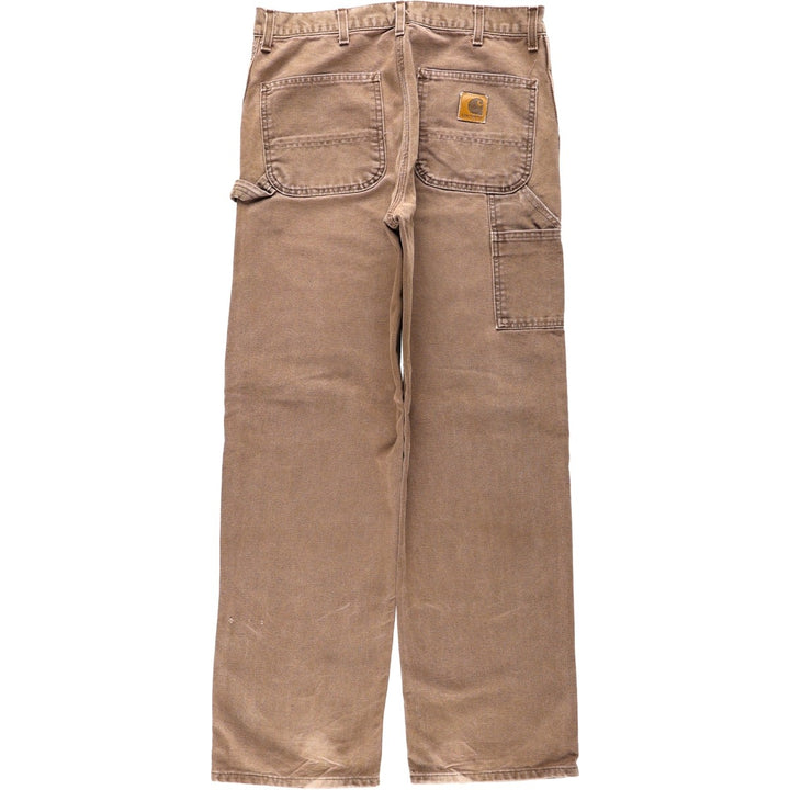 80s-90'S Carhartt Duck Painter Pants, Made in USA, Men's Size W32 (approx.), Vintage cotton brown type Vintage Second Hand