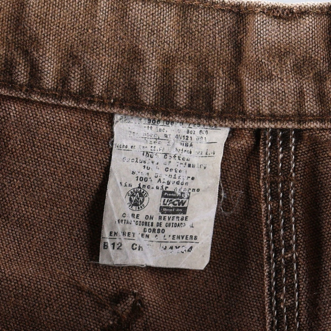 80s-90'S Carhartt Duck Painter Pants, Made in USA, Men's Size W32 (approx.), Vintage cotton brown type Vintage Second Hand