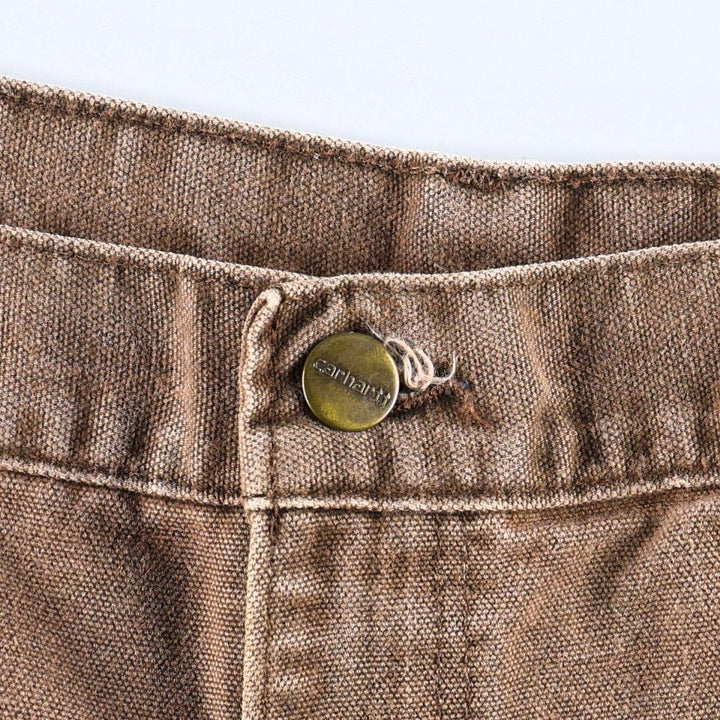80s-90'S Carhartt Duck Painter Pants, Made in USA, Men's Size W32 (approx.), Vintage cotton brown type Vintage Second Hand