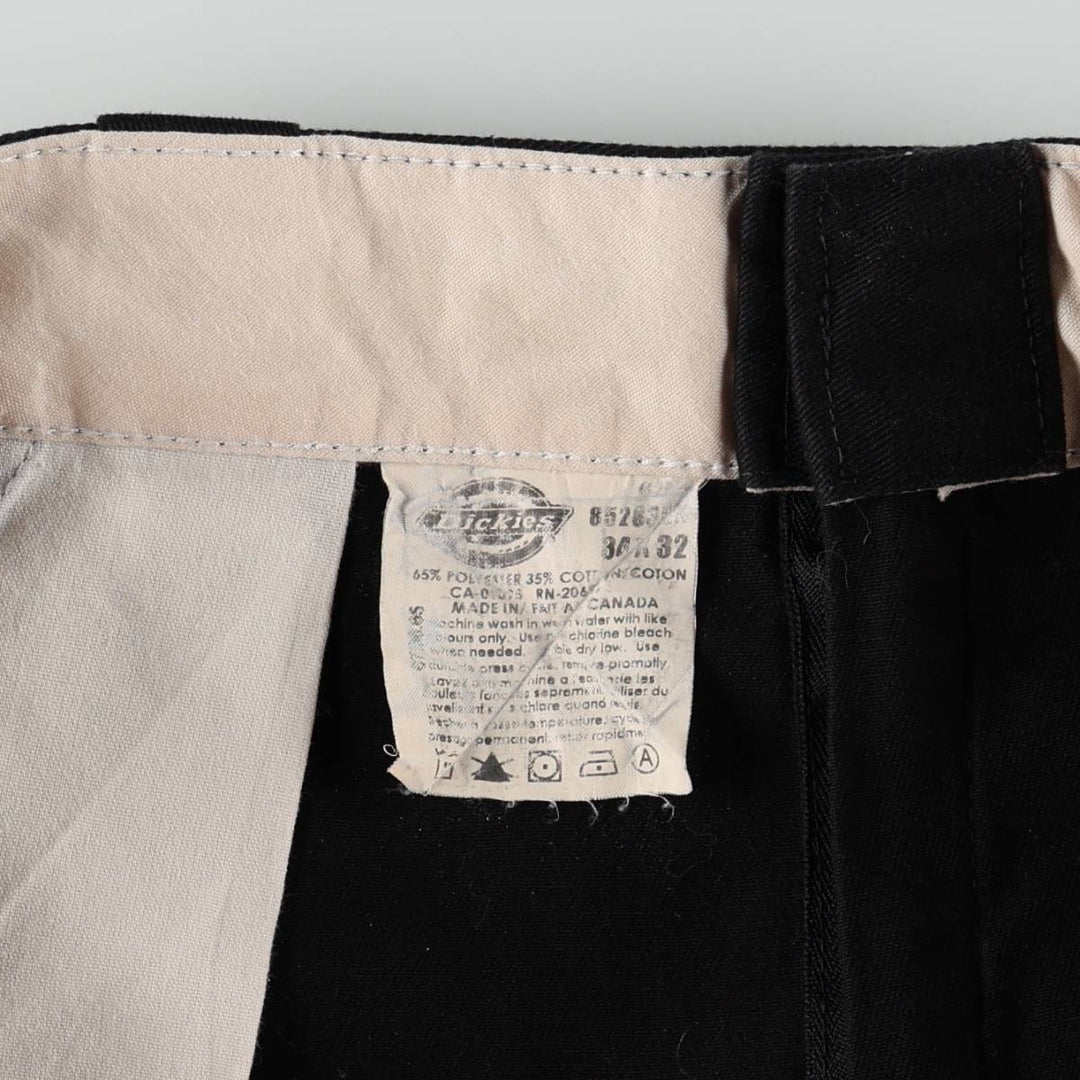 Dickies Double Knee Work Pants, Made in Canada, Men's Size W34 (approx.) polyester black type Vintage Second Hand