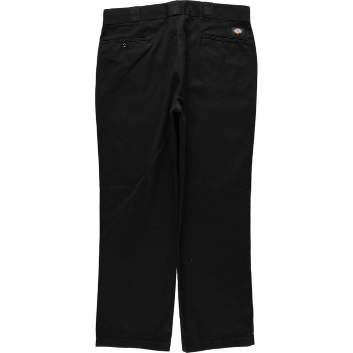 Dickies Work Pants Men's W37 polyester black type Vintage Second Hand