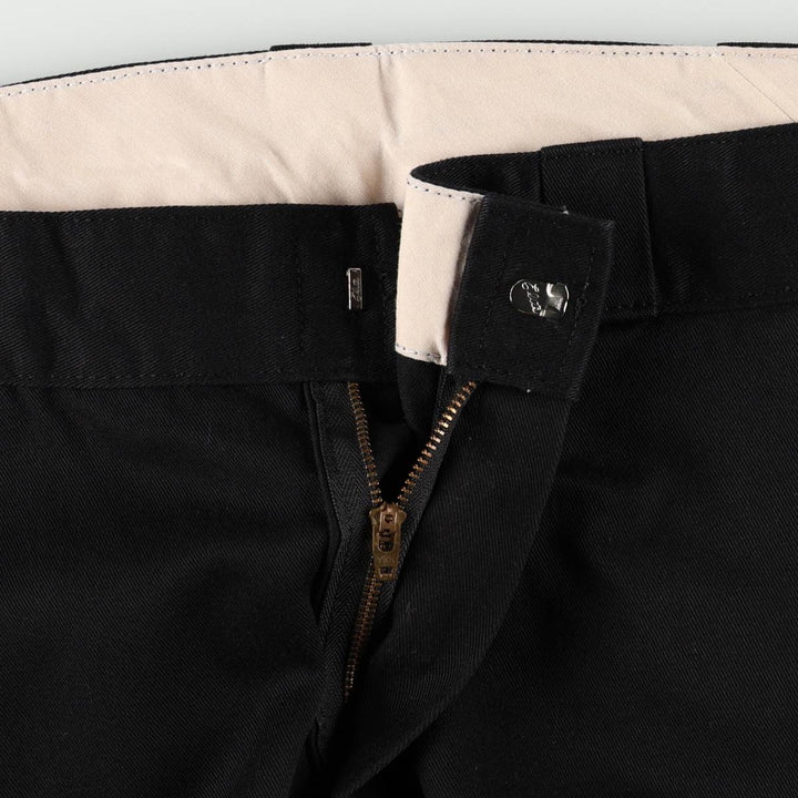 Dickies Work Pants Men's W37 polyester black type Vintage Second Hand