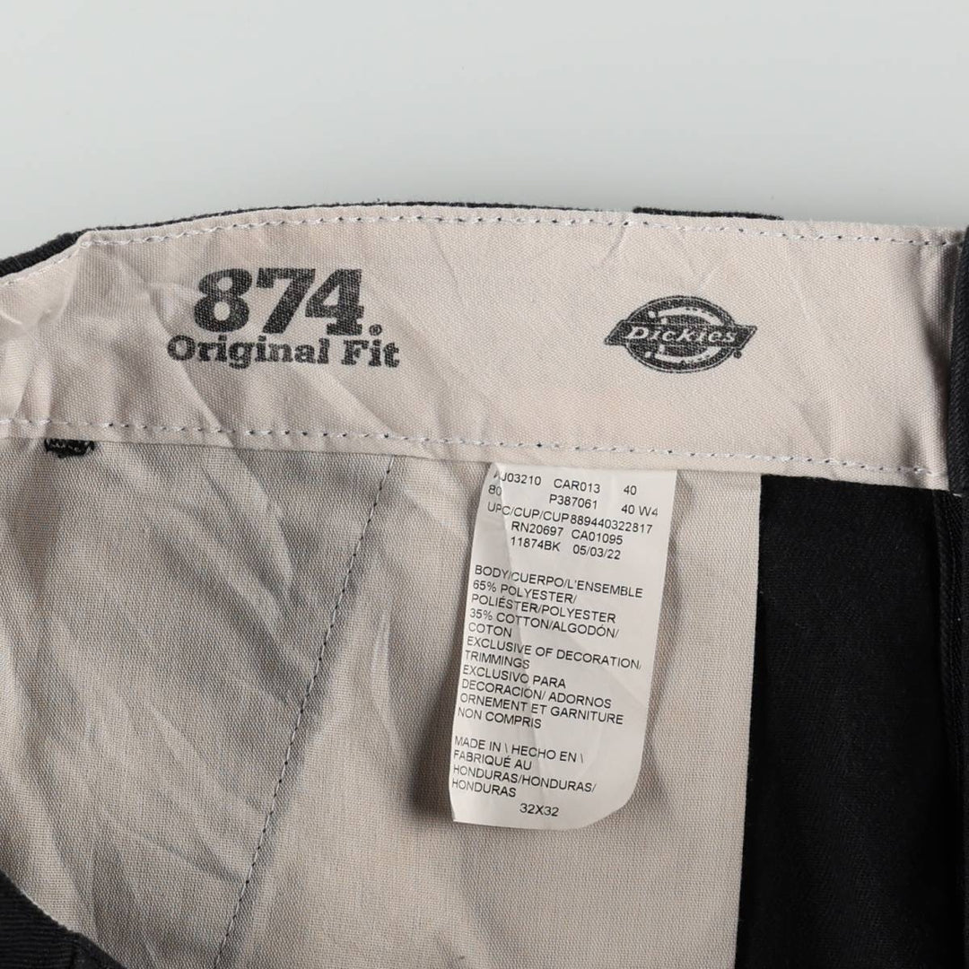 Dickies 874 Original Fit FLEX Work Pants, Men's, Size W32 (approx.) polyester black type Vintage Second Hand