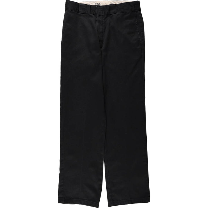Dickies 874 Original Fit Work Pants, Men's W32 (approx.) polyester black type Vintage Second Hand
