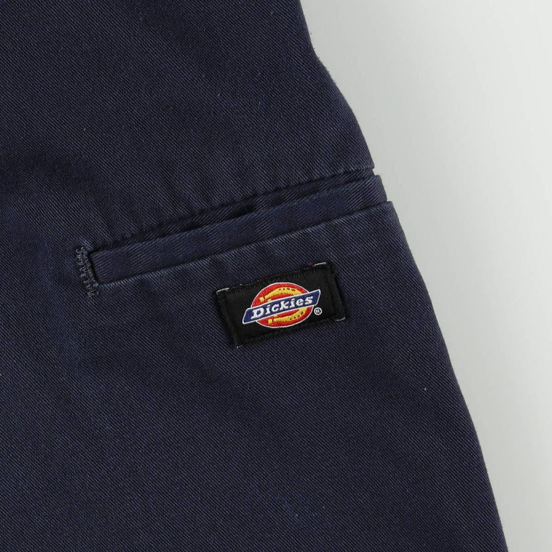 Dickies Loose Fit Double Knee Work Pants Men's W34 polyester navy blue type Vintage Second Hand