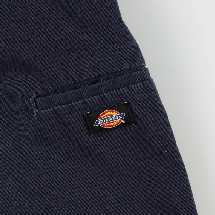 Dickies Loose Fit Double Knee Work Pants Men's W34 polyester navy blue type Vintage Second Hand
