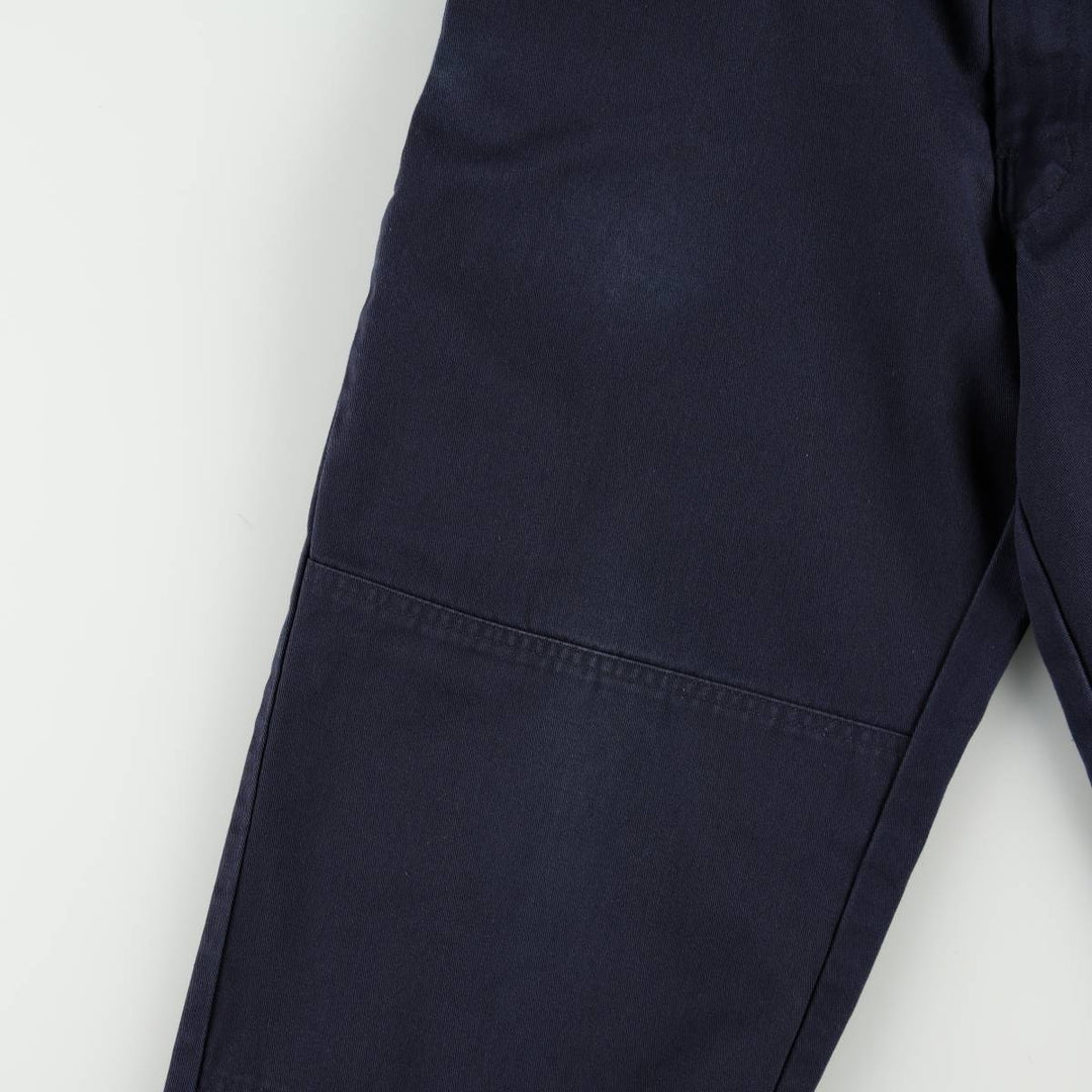 Dickies Loose Fit Double Knee Work Pants Men's W34 polyester navy blue type Vintage Second Hand