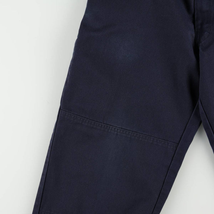 Dickies Loose Fit Double Knee Work Pants Men's W34 polyester navy blue type Vintage Second Hand