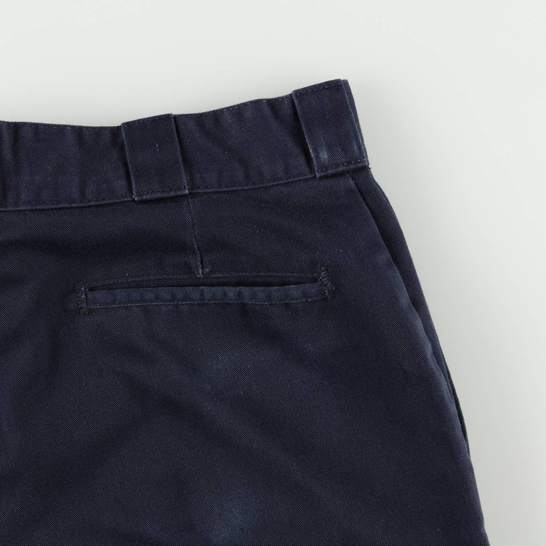 Dickies Loose Fit Double Knee Work Pants Men's W34 polyester navy blue type Vintage Second Hand