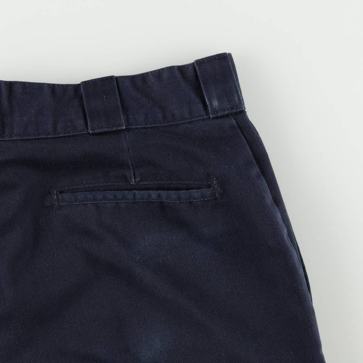 Dickies Loose Fit Double Knee Work Pants Men's W34 polyester navy blue type Vintage Second Hand