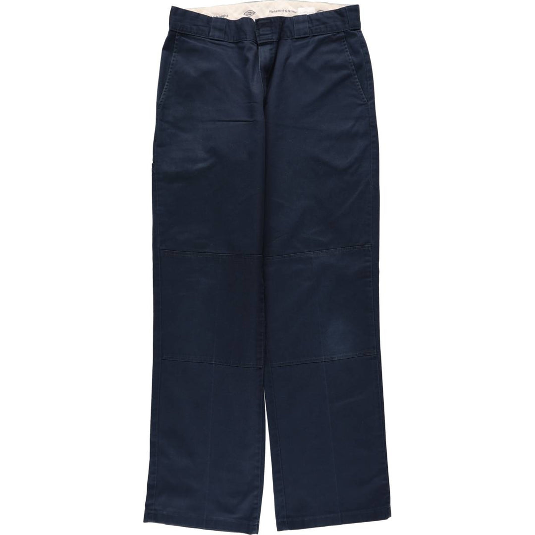 Dickies Relaxed Straight Double Knee Work Pants, Men's W35 (approx.) polyester navy blue type Vintage Second Hand