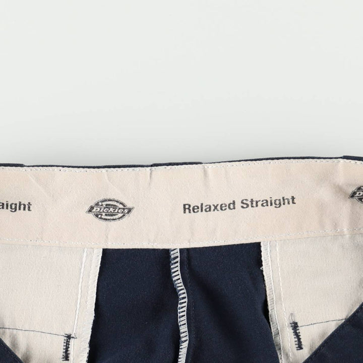 Dickies Relaxed Straight Double Knee Work Pants, Men's W35 (approx.) polyester navy blue type Vintage Second Hand