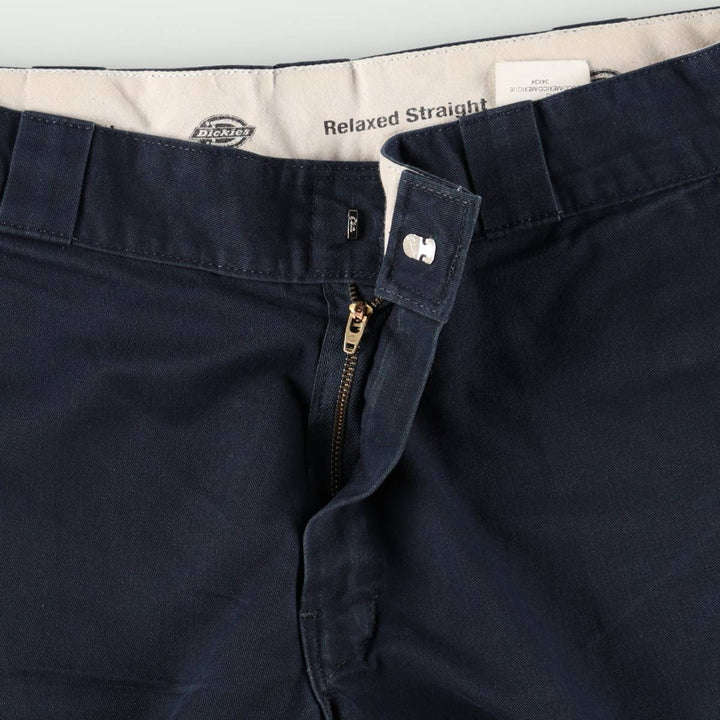 Dickies Relaxed Straight Double Knee Work Pants, Men's W35 (approx.) polyester navy blue type Vintage Second Hand