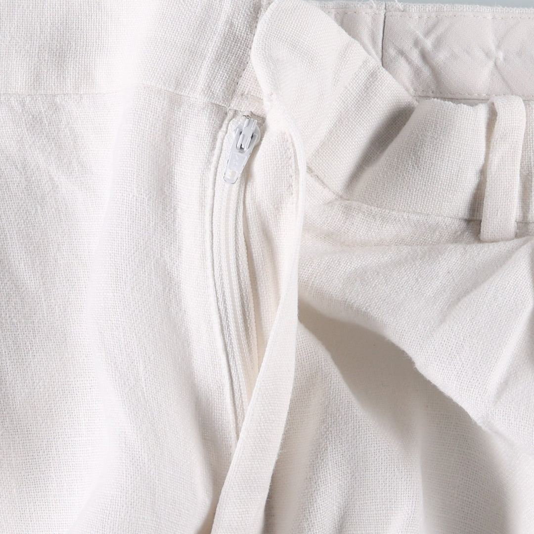 Ralph Lauren POLO by Ralph Lauren Two-pleat linen pants slacks for men, size W36 linen white type Vintage Second Hand