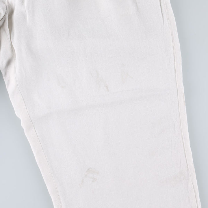 Ralph Lauren POLO by Ralph Lauren Two-pleat linen pants slacks for men, size W36 linen white type Vintage Second Hand