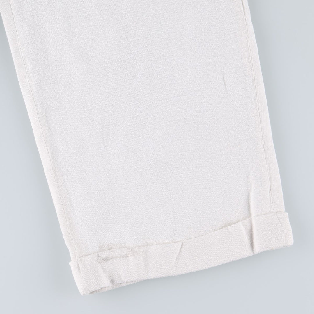 Ralph Lauren POLO by Ralph Lauren Two-pleat linen pants slacks for men, size W36 linen white type Vintage Second Hand