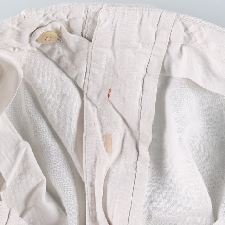 Ralph Lauren POLO by Ralph Lauren Two-pleat linen pants slacks for men, size W36 linen white type Vintage Second Hand
