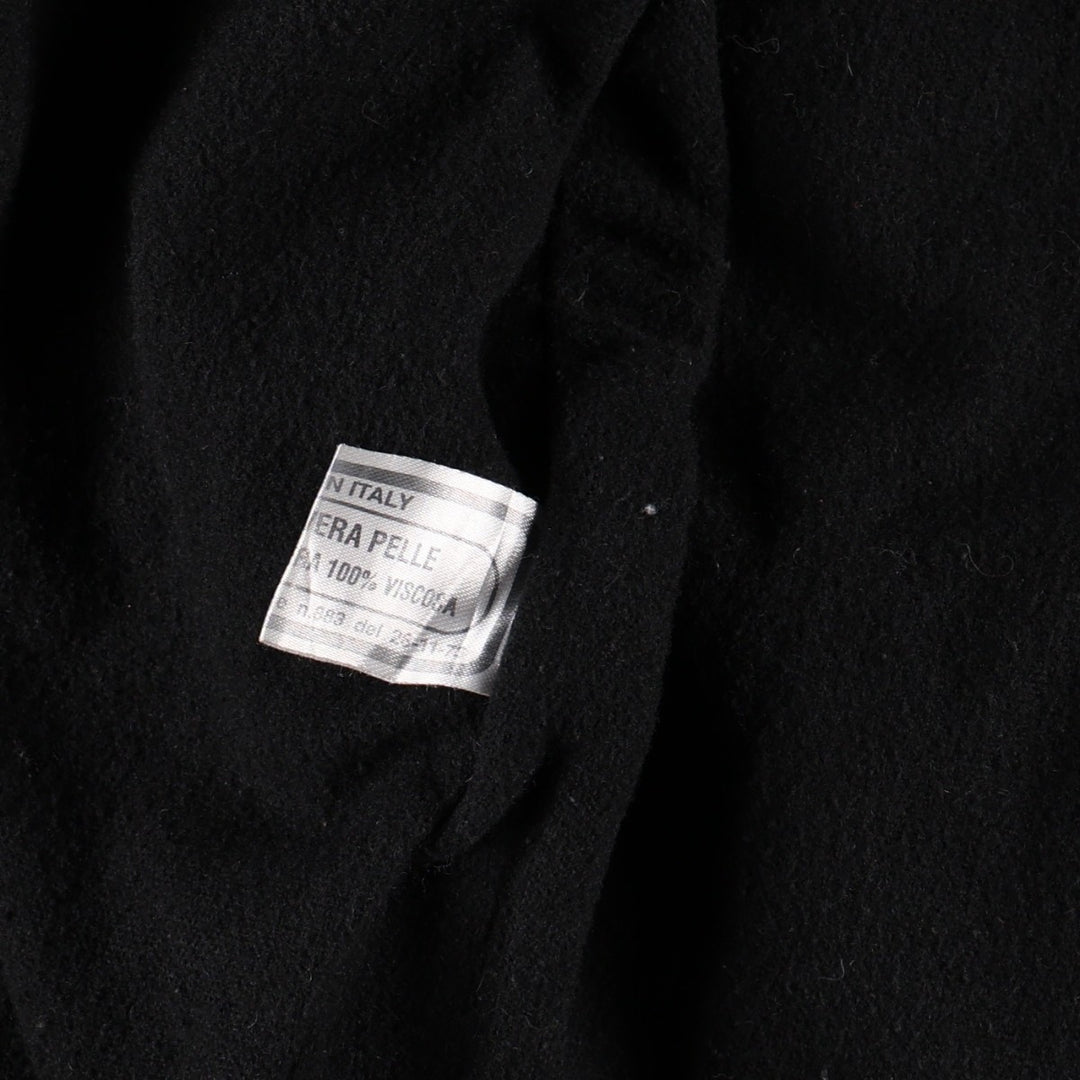 Mitici Anni 60 Leather Jacket, Made in Italy, Men's Size L (approx.) genuine leather black type Vintage Second Hand
