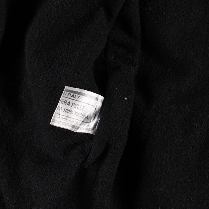 Mitici Anni 60 Leather Jacket, Made in Italy, Men's Size L (approx.) genuine leather black type Vintage Second Hand