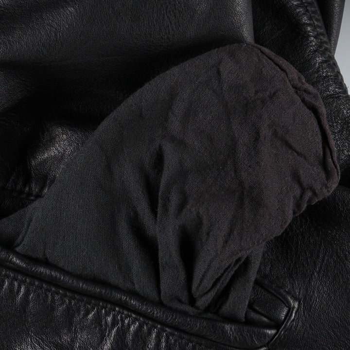 Mitici Anni 60 Leather Jacket, Made in Italy, Men's Size L (approx.) genuine leather black type Vintage Second Hand