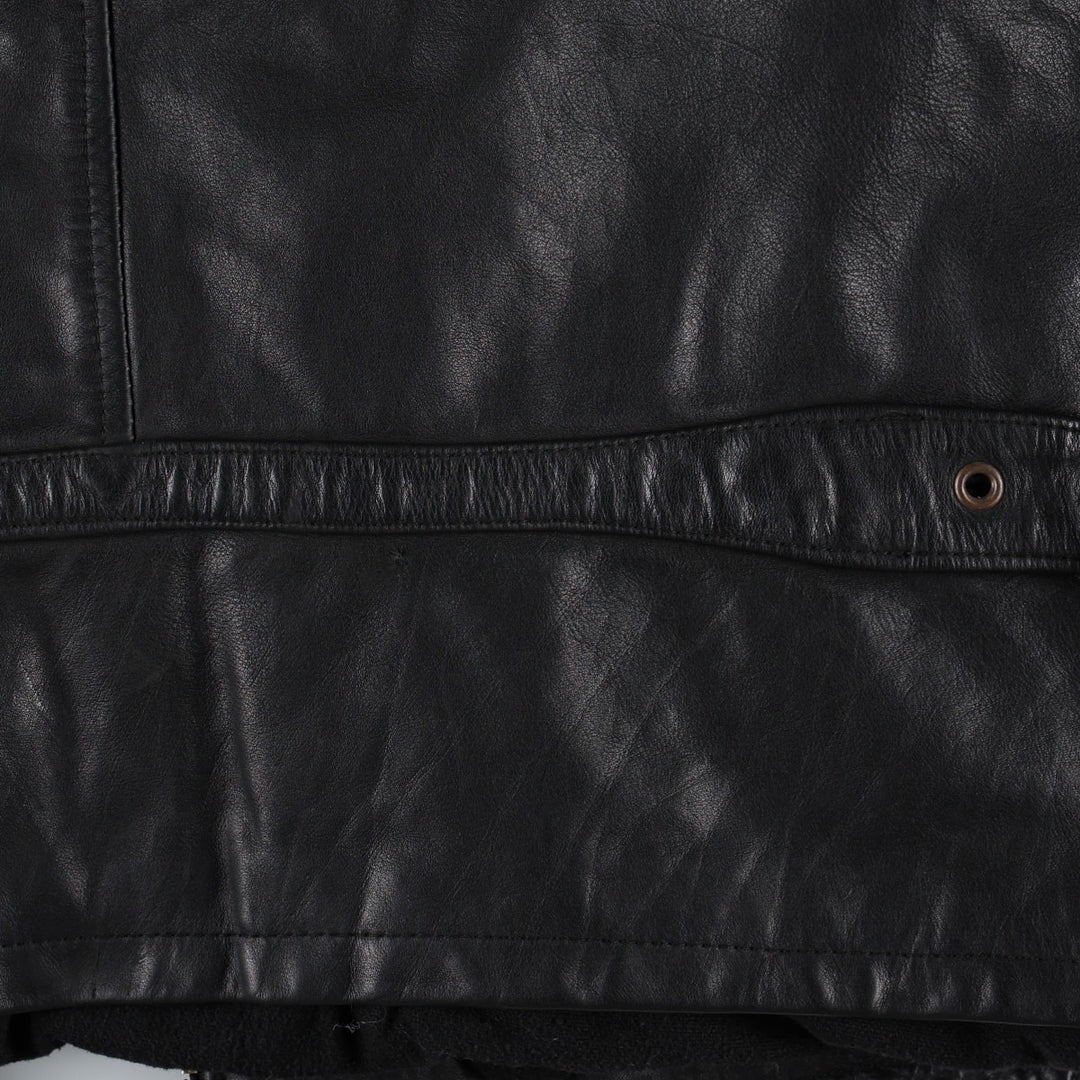 Mitici Anni 60 Leather Jacket, Made in Italy, Men's Size L (approx.) genuine leather black type Vintage Second Hand
