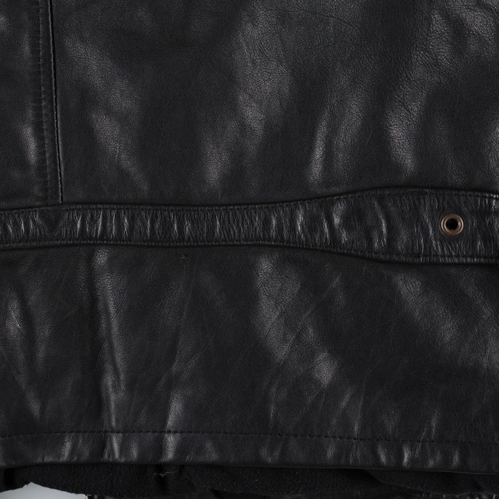 Mitici Anni 60 Leather Jacket, Made in Italy, Men's Size L (approx.) genuine leather black type Vintage Second Hand