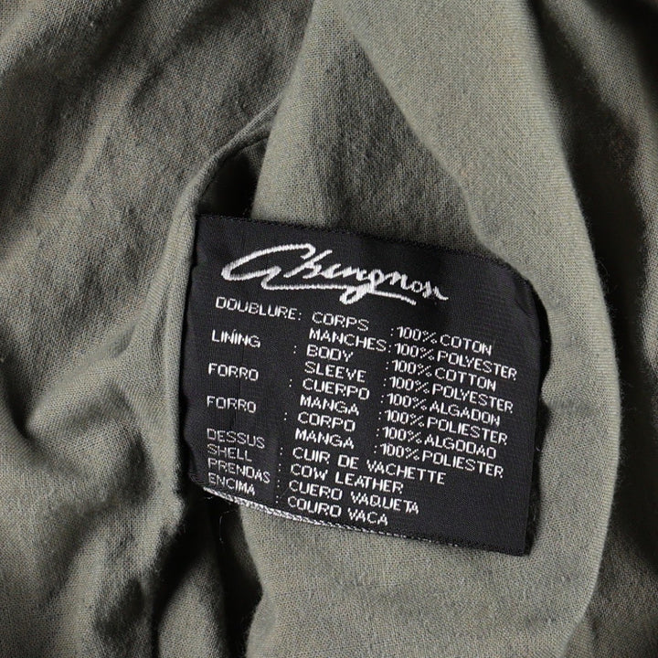 CHEVIGNON Leather Jacket, Men's Size L (approx.) Genuine Leather Cowhide black type Vintage Second Hand