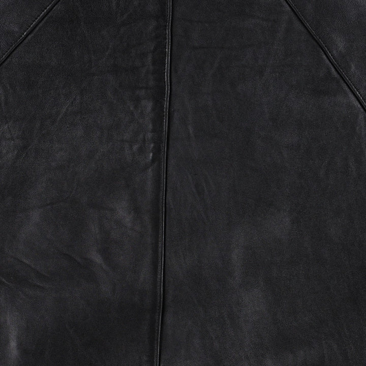 Liz Claiborne Swing Top Type Padded Leather Blouson, Men's Size L (approx.) Genuine Leather Lamb Leather black type Vintage Second Hand