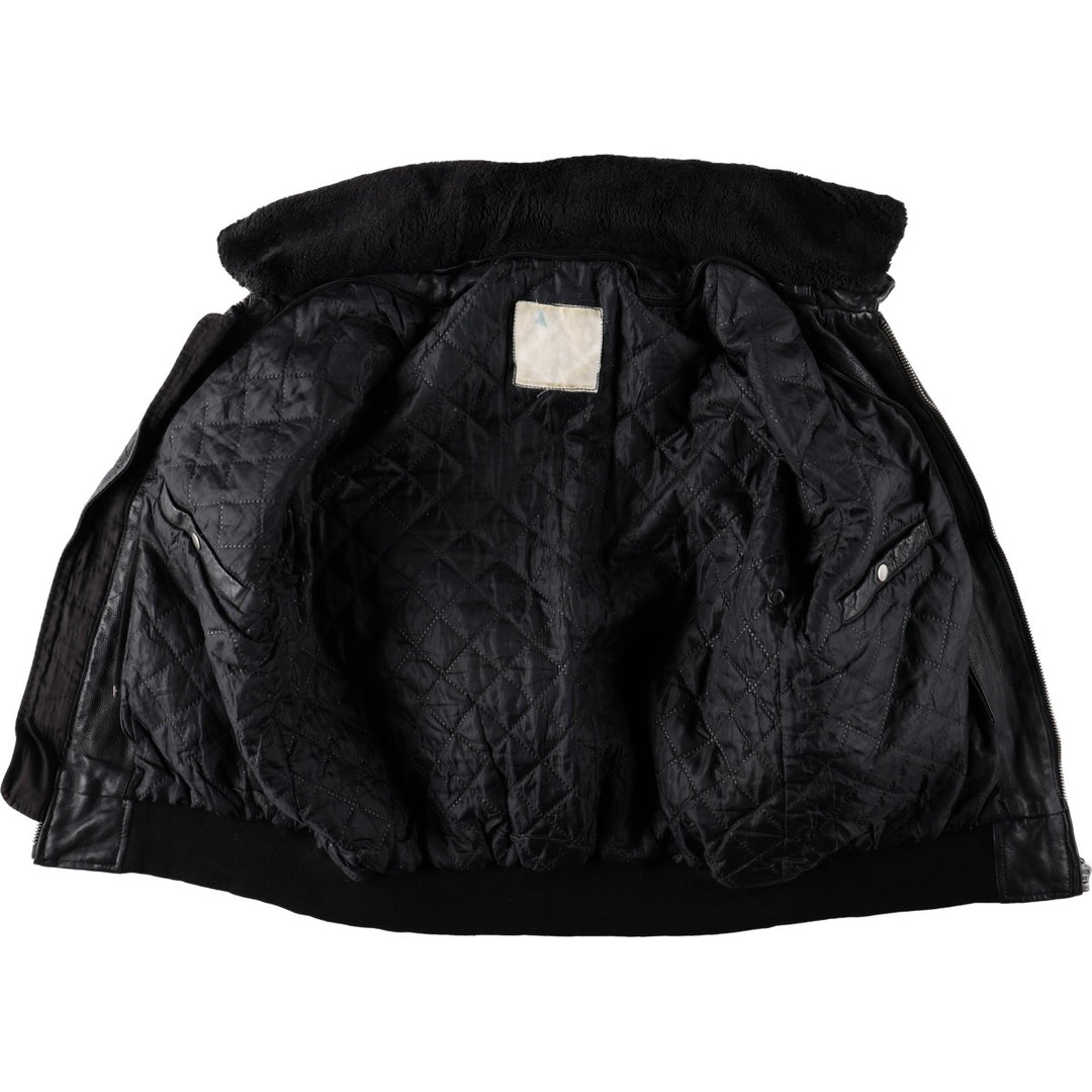 G-1 Type Leather Flight Jacket, Men's Size L unclear black type Vintage Second Hand
